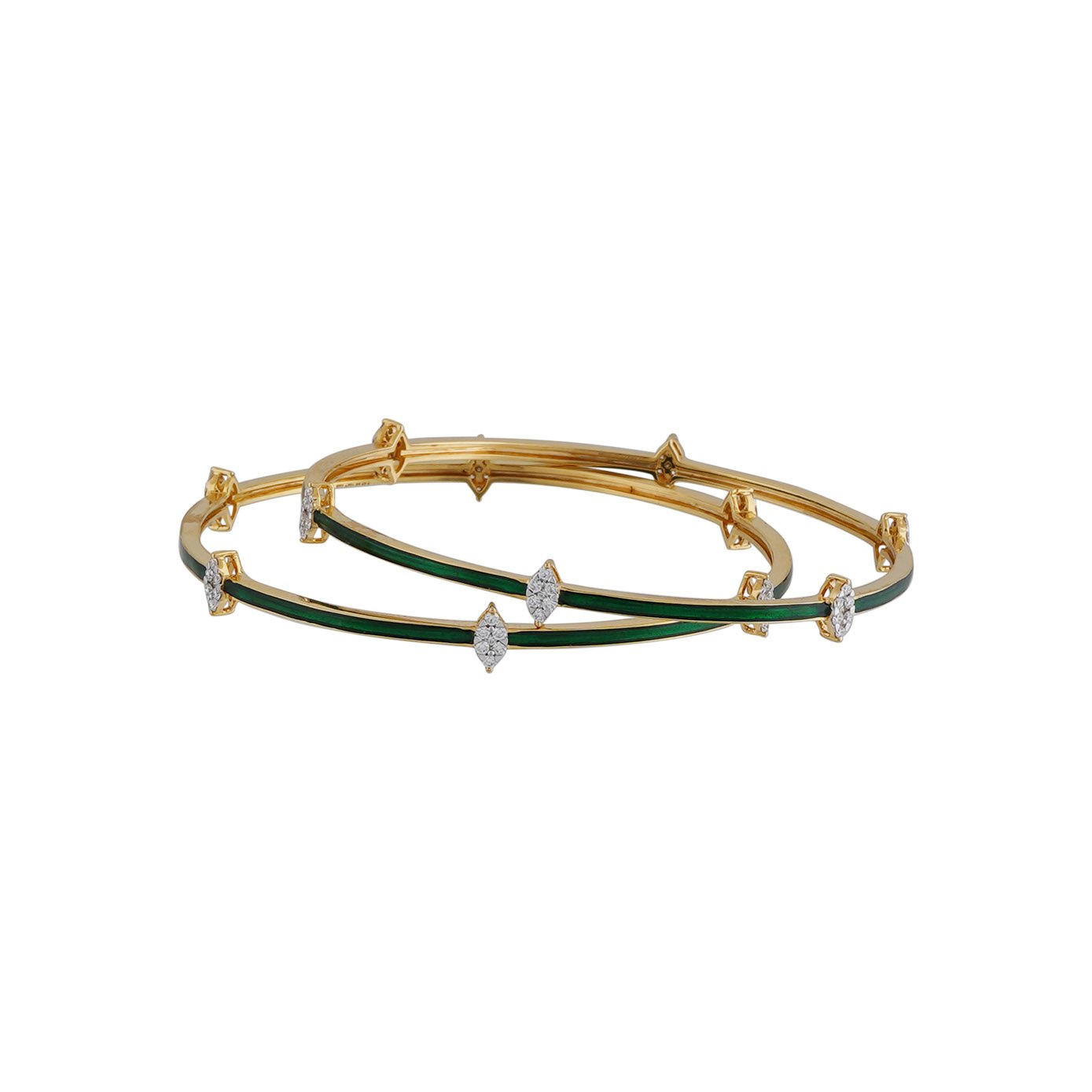Diamond Bangle Open set 18kt
