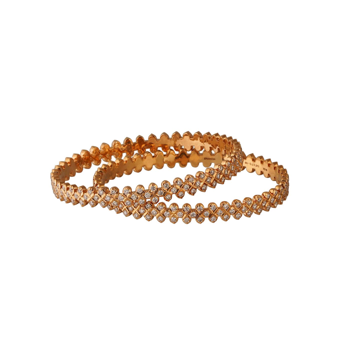 Diamond Bangle Close Setting 22kt