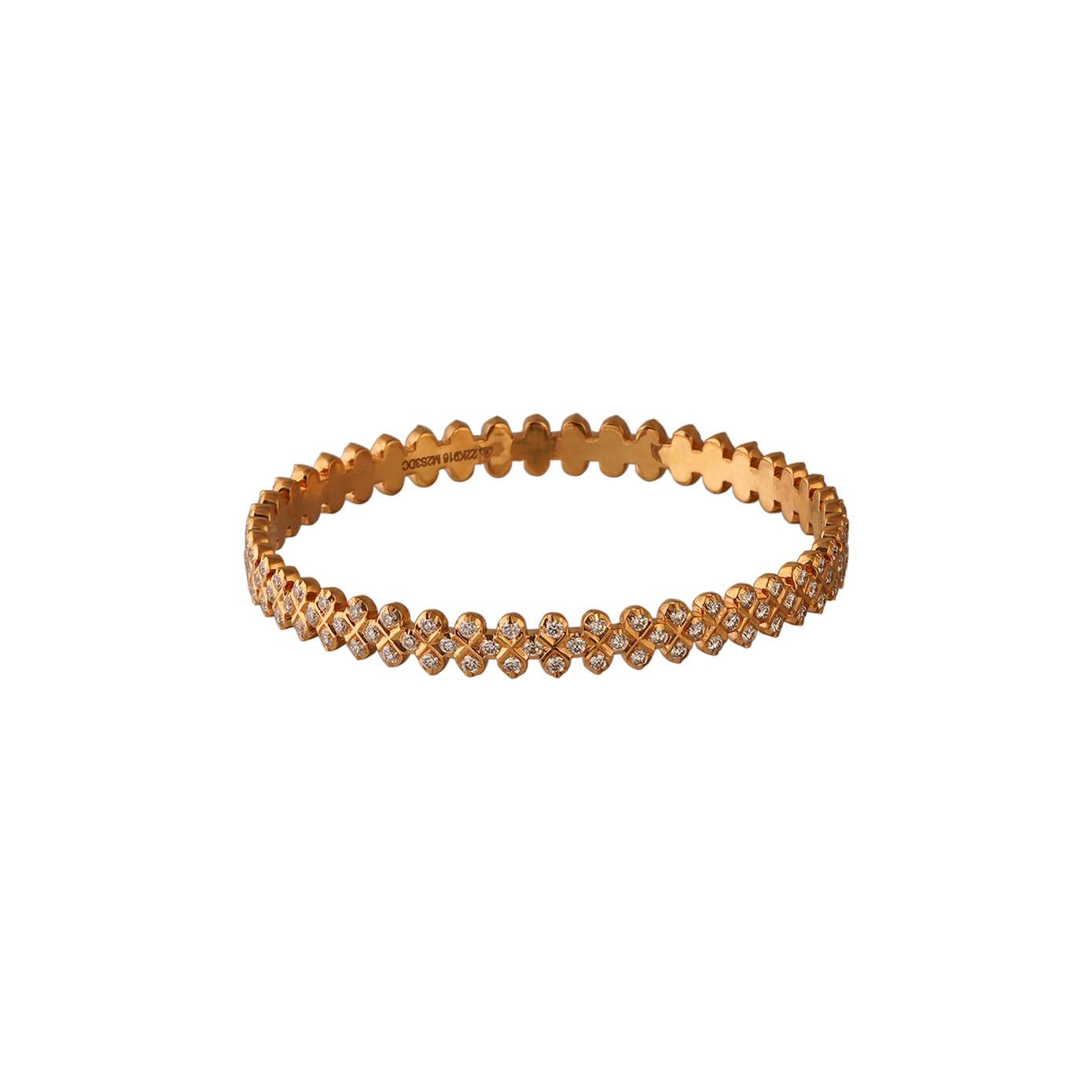 Diamond Bangle Close Setting 22kt