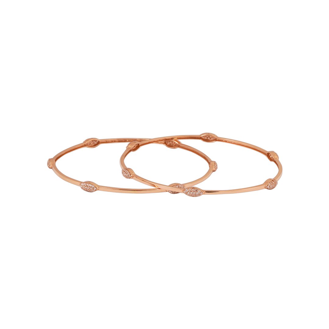 18kt rose gold stone bangle