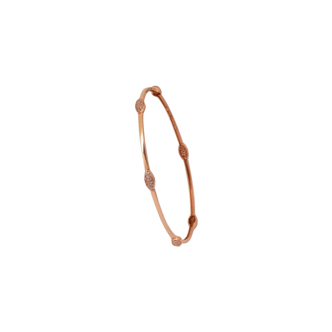 18kt rose gold stone bangle
