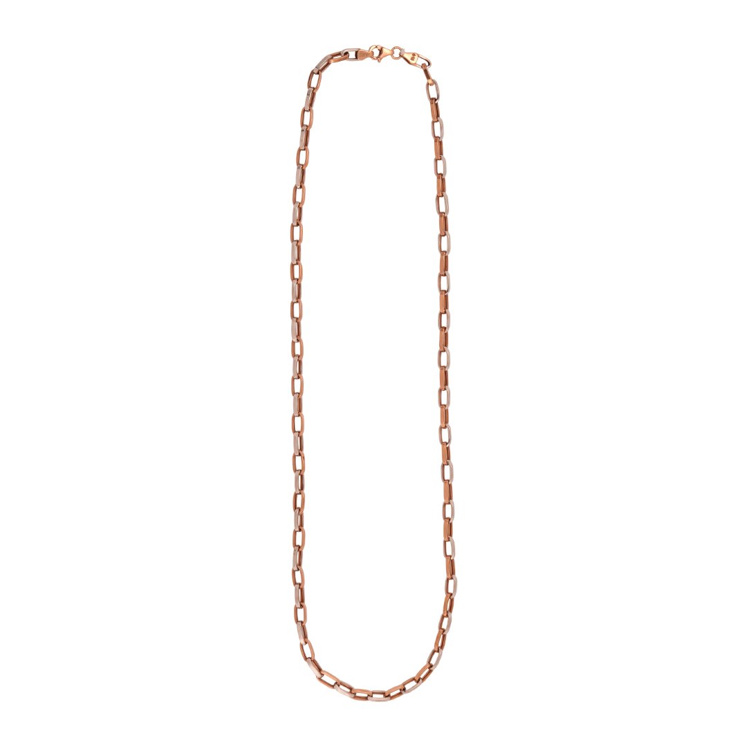 18kt Rose Gold Rhodium Chain