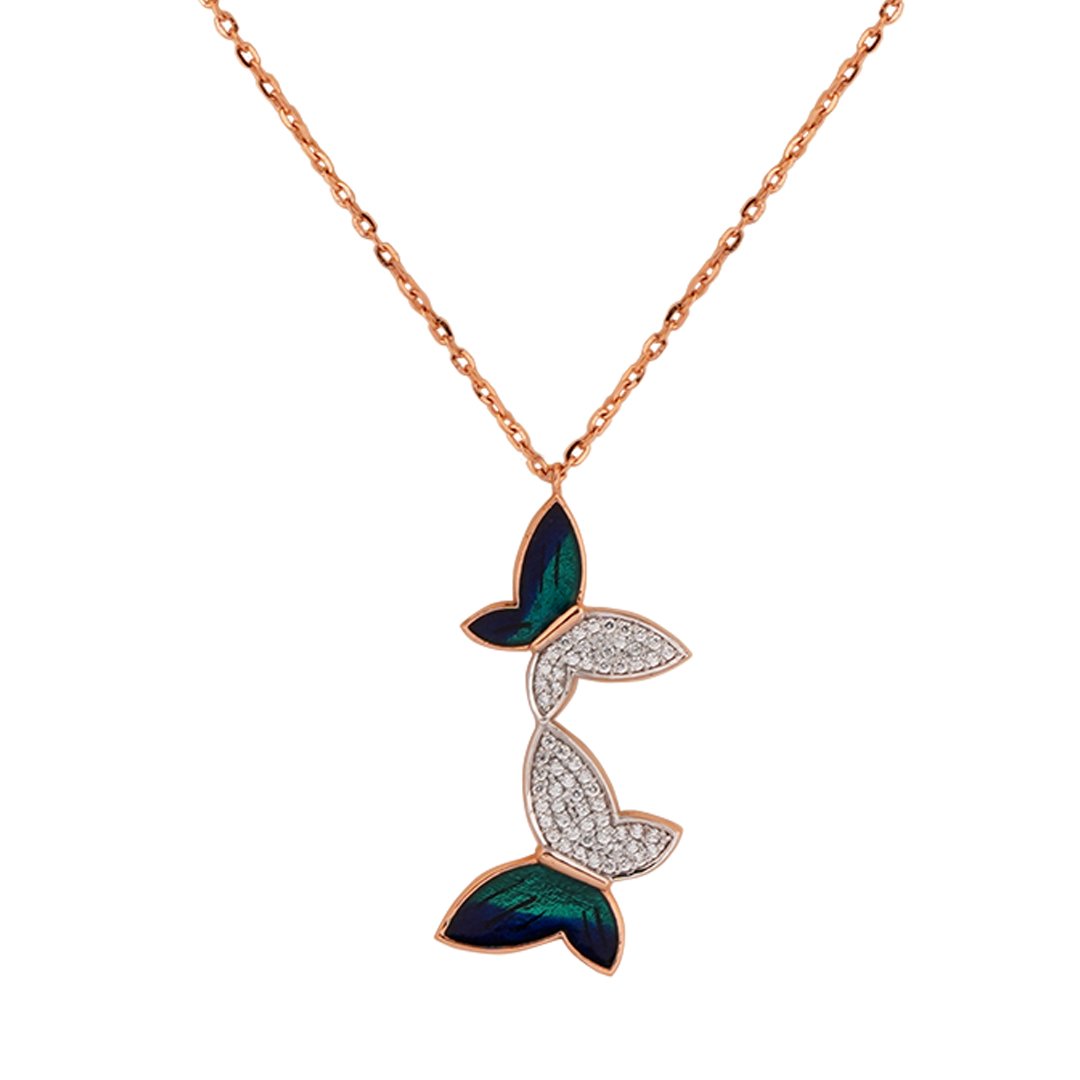 18kt rose gold pendant chains