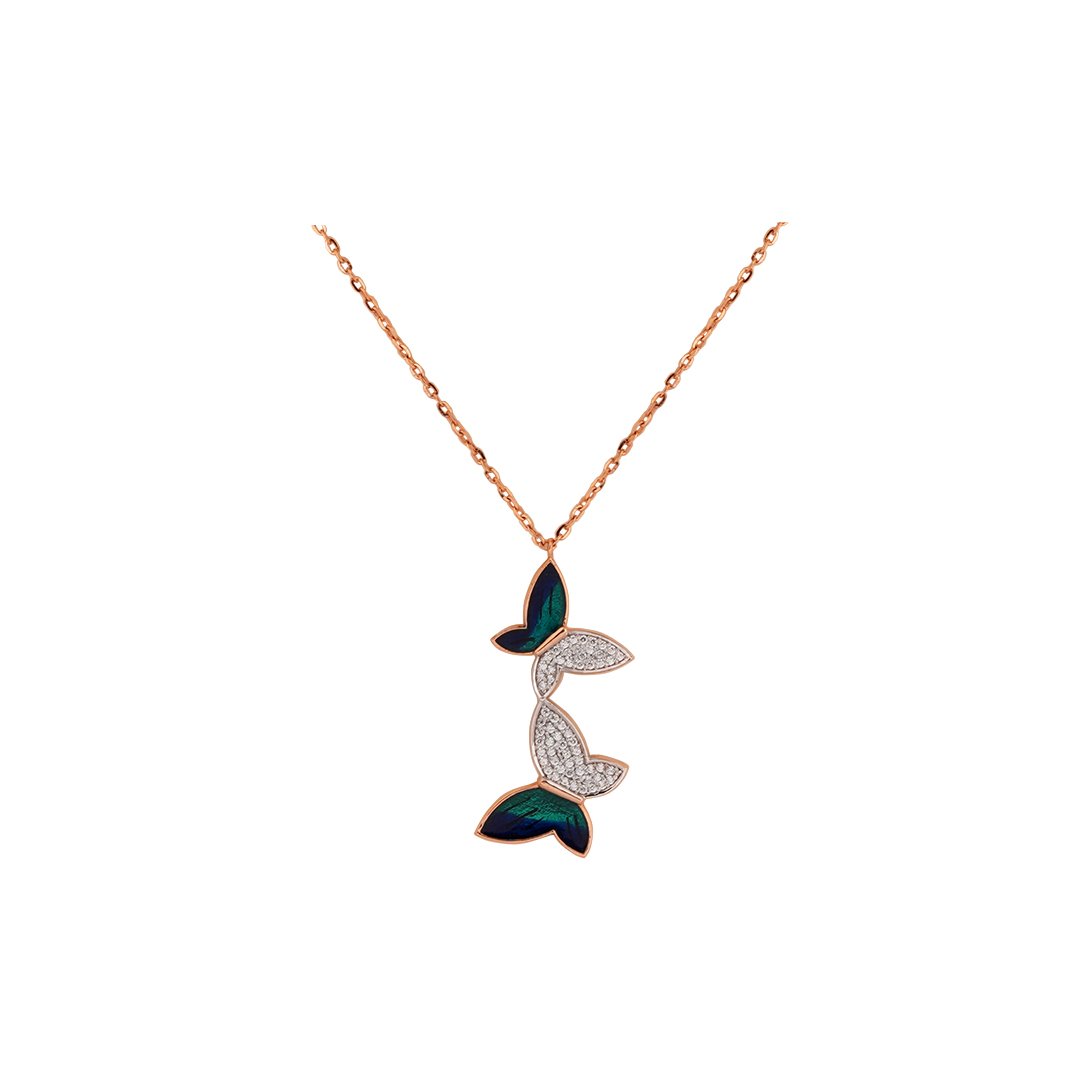 18kt rose gold pendant chains