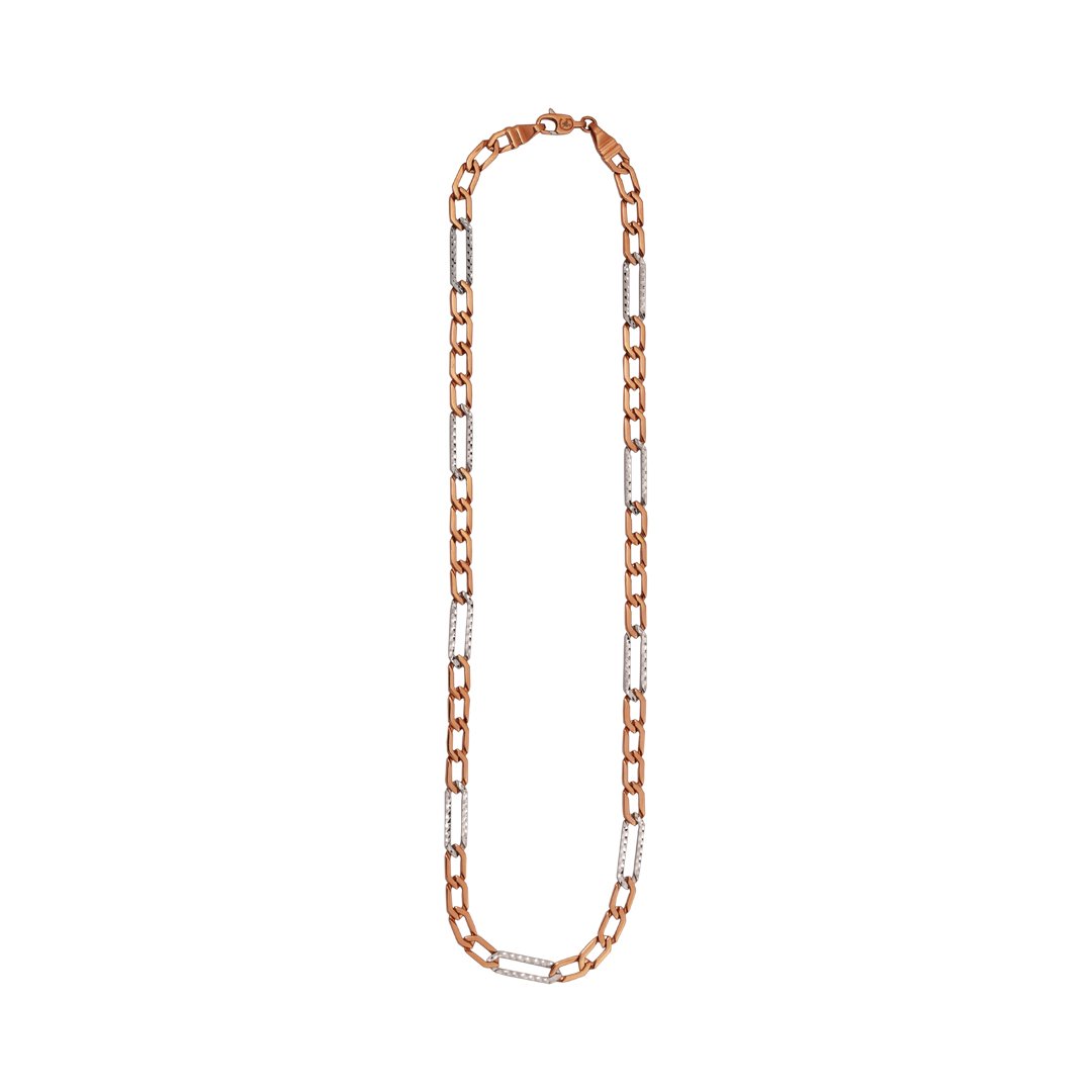 18kt Rose Gold Rhodium Chain