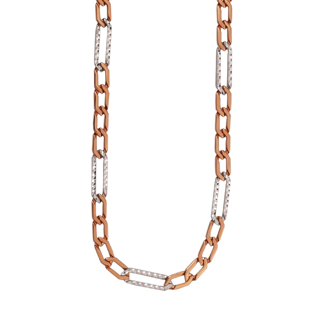 18kt Rose Gold Rhodium Chain