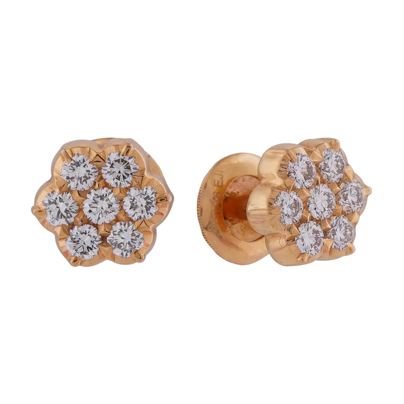 Thalam - Small Flower Diamond Stud