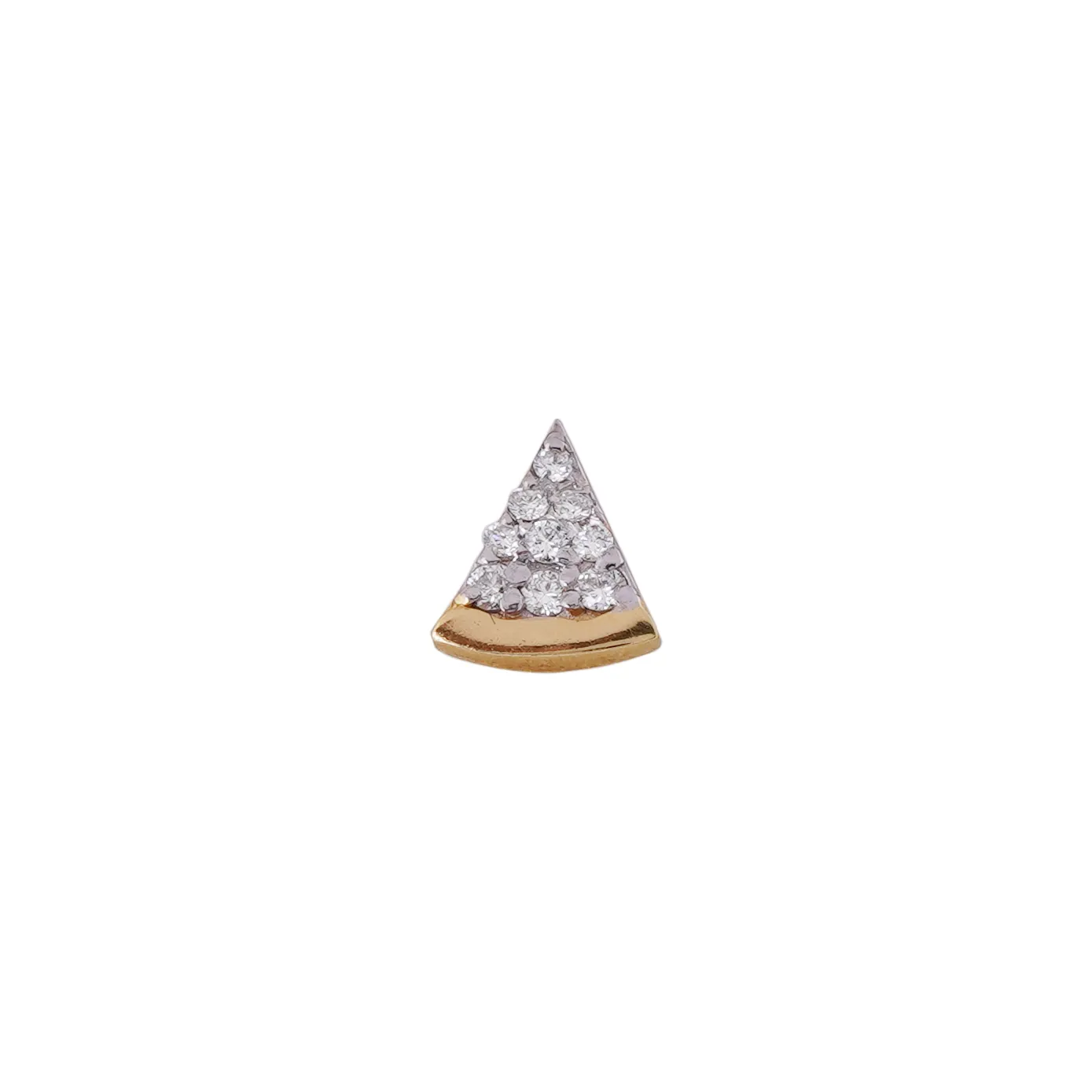 Pizza Diamond Stud