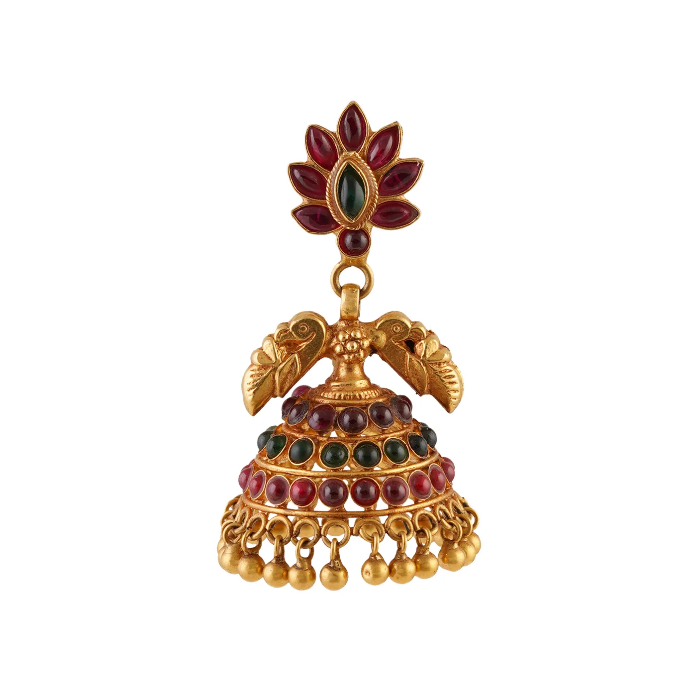 Kalaabi - Spinel Stones Studded Jhumka