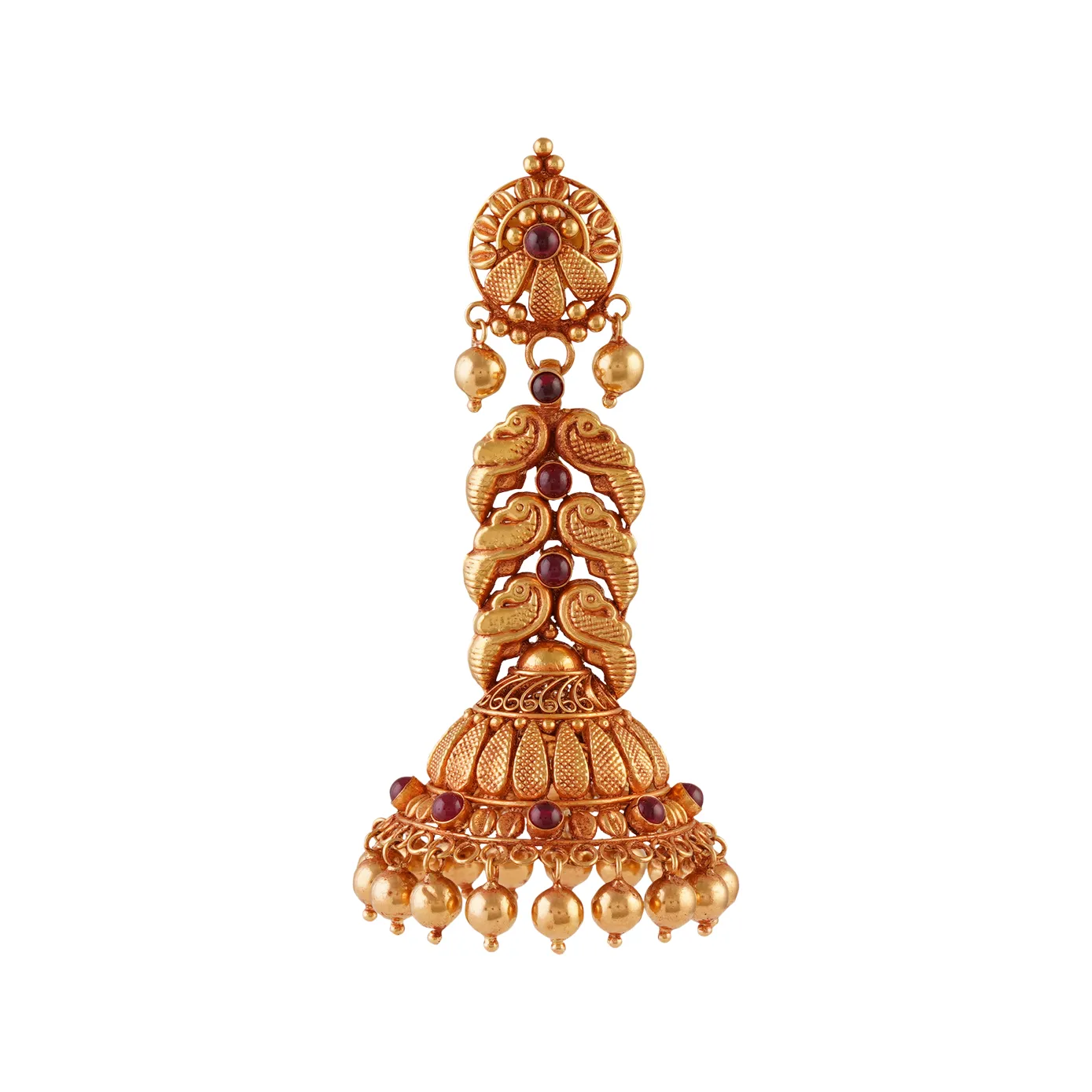 Nyamali - Peacock aligned Jhumka