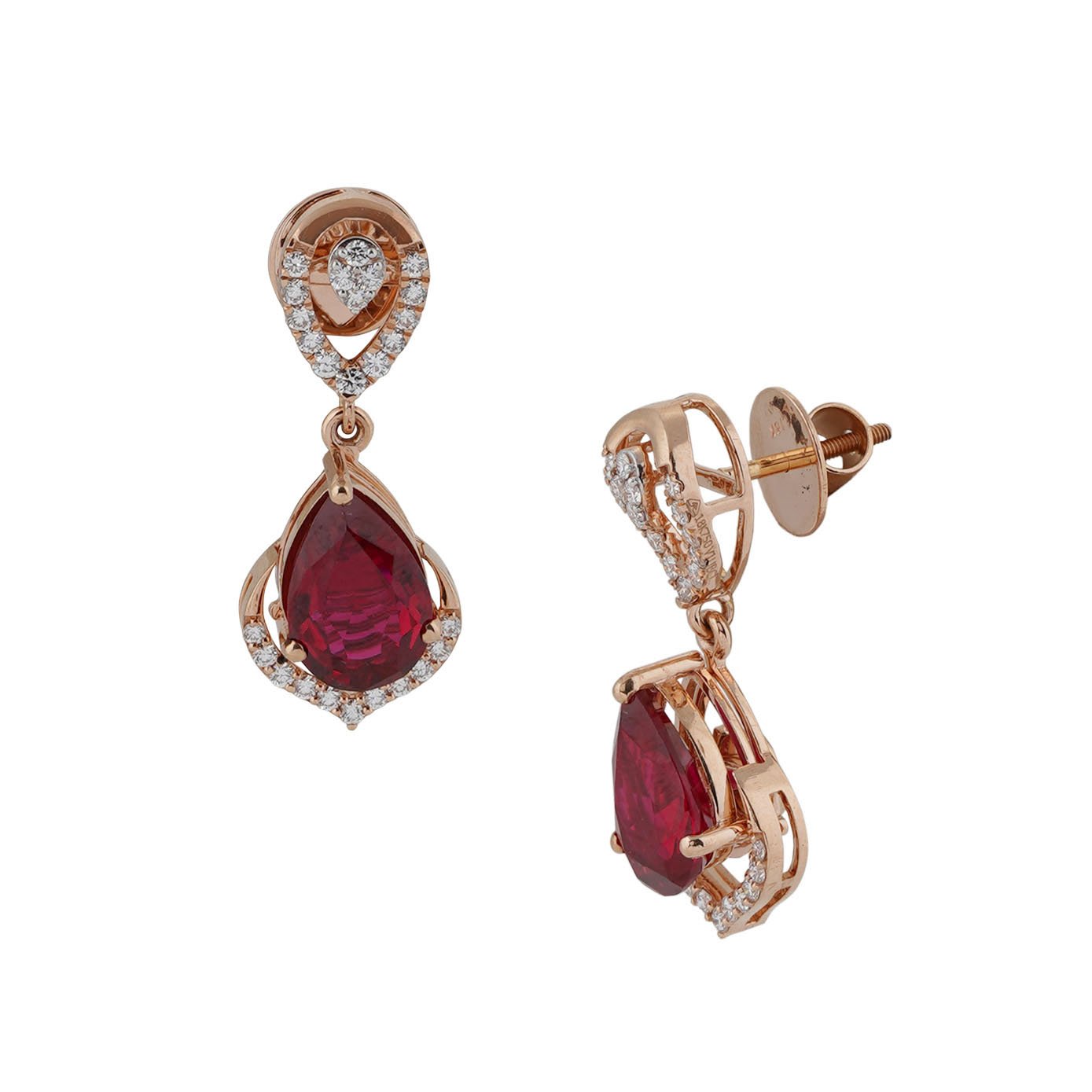 Diamond Earring Openset 18kt