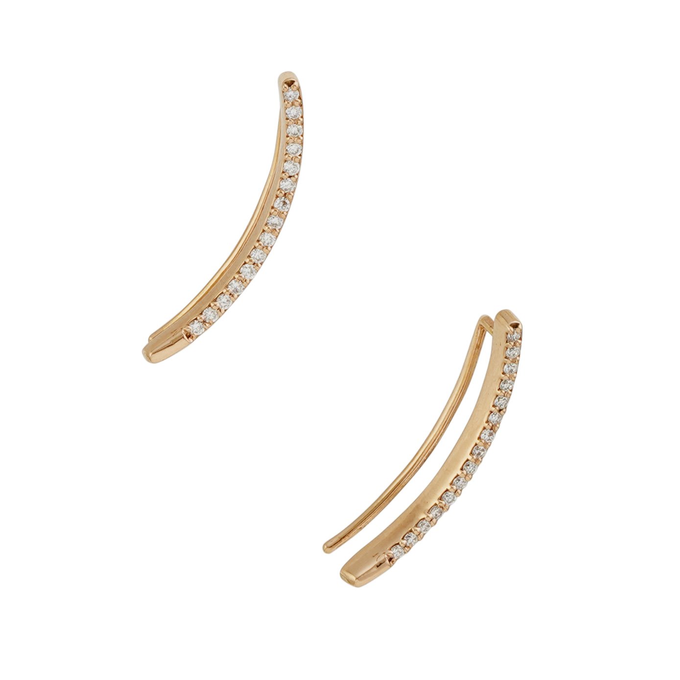 Diamond Earring Openset 18kt