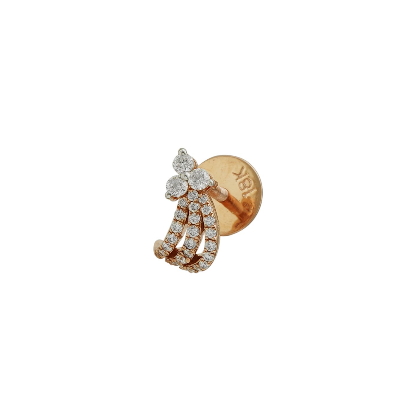 Diamond Earring Open set 18kt