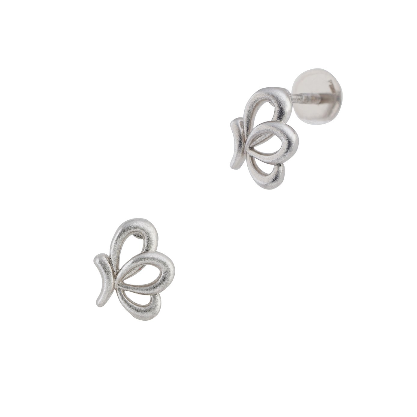 Platinum Plain Earring
