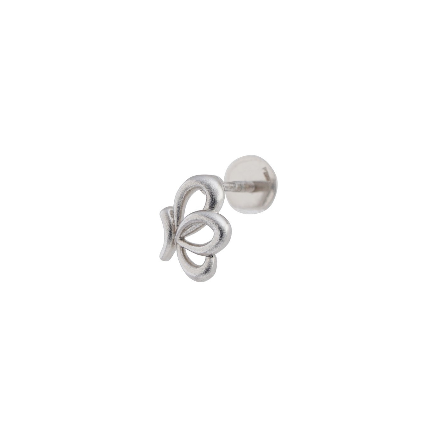Platinum Plain Earring