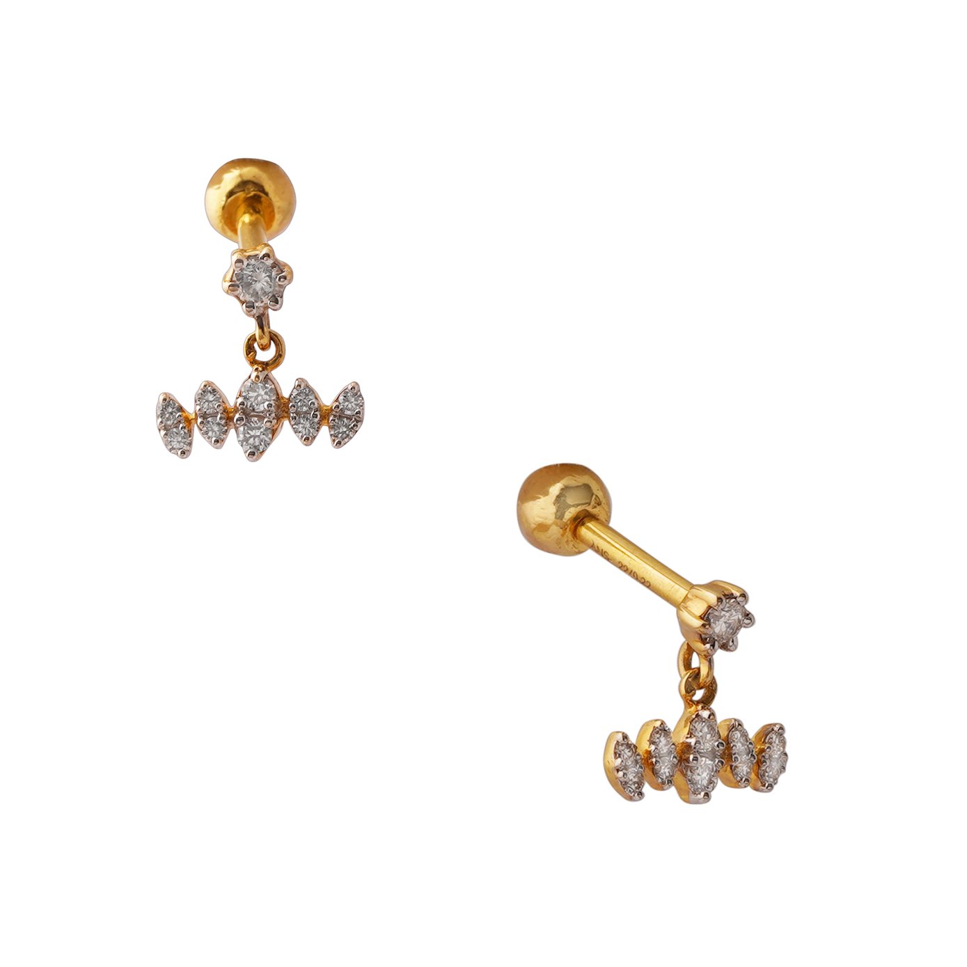 Diamond Baby Earring Openset 18kt