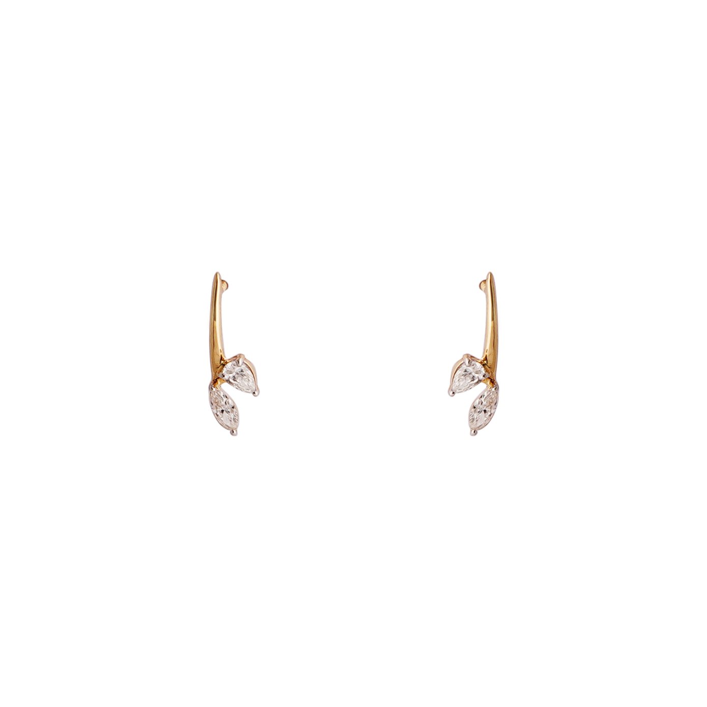 Diamond Earring Openset 18kt