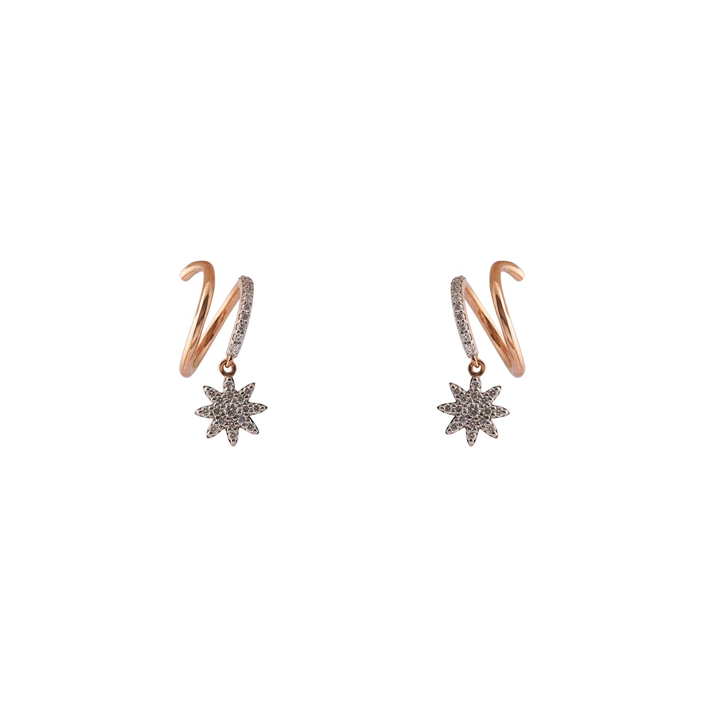 Diamond Earring Openset 18kt