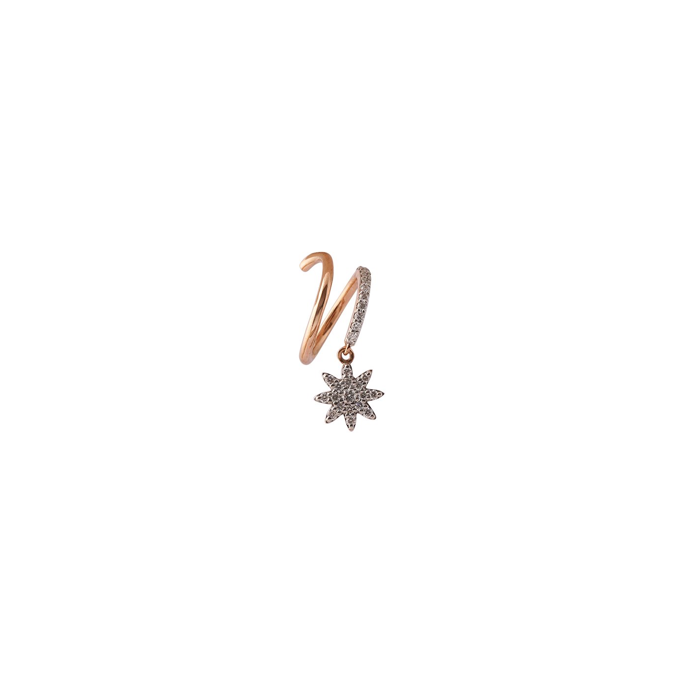 Diamond Earring Openset 18kt