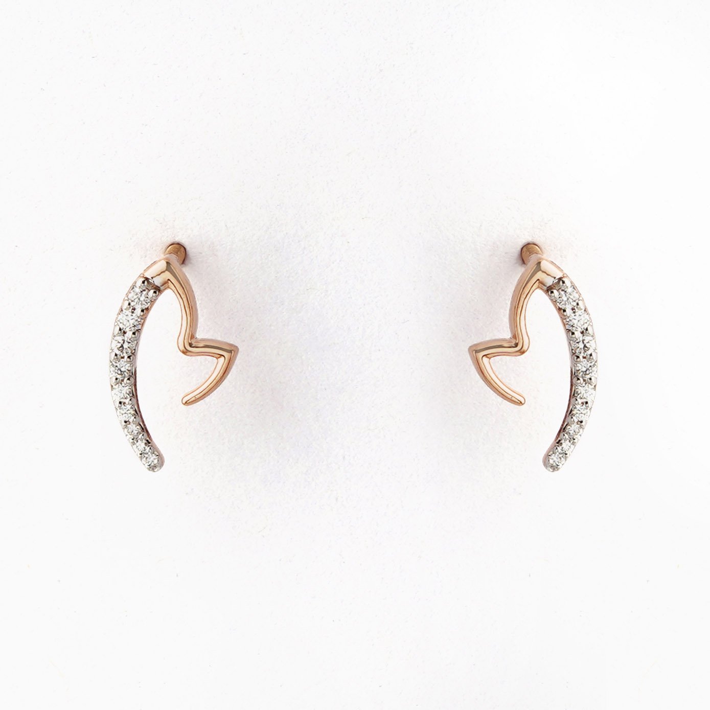 Diamond Earring Openset 18kt