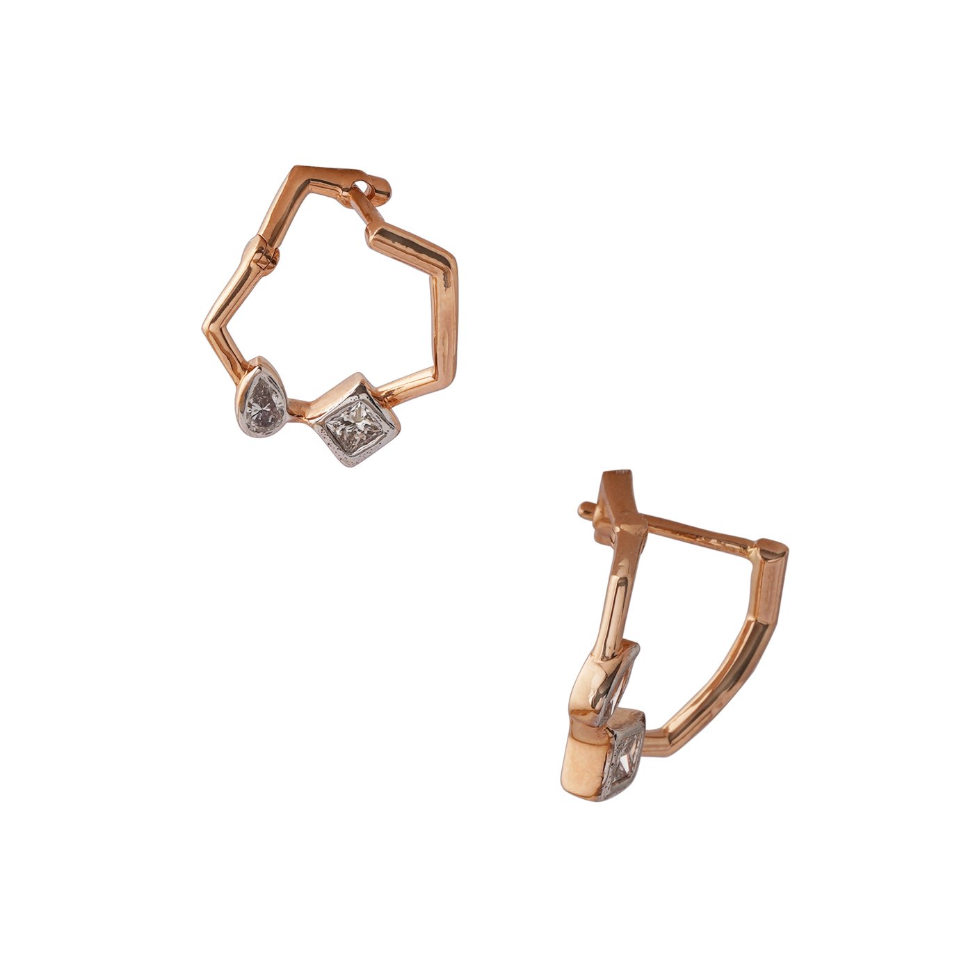 Diamond Earring Openset 18kt