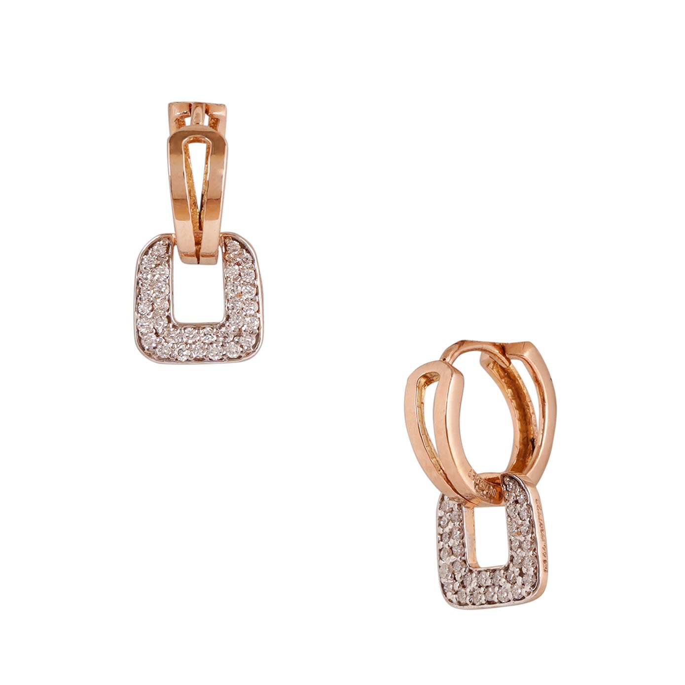 Diamond Baby Ear Ring Open setting 18kt