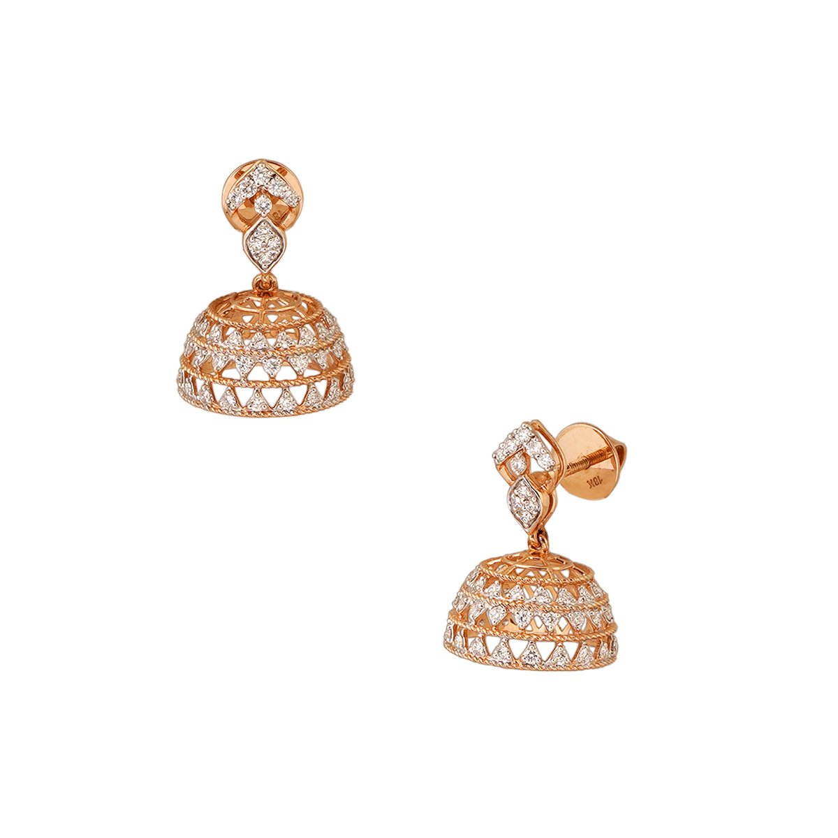 Diamond Earring Open Setting 18kt