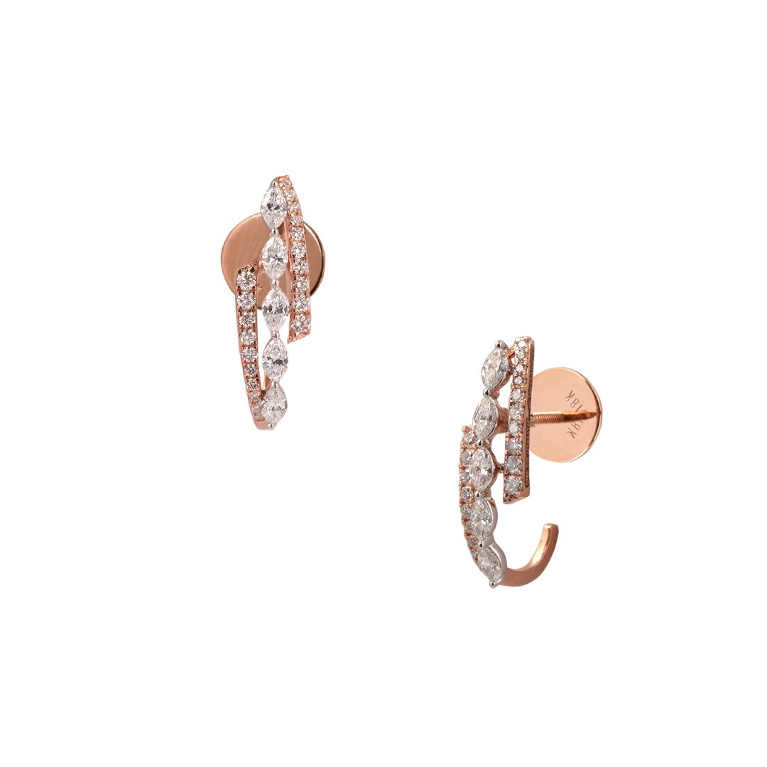 Diamond Earring Open Setting 18kt
