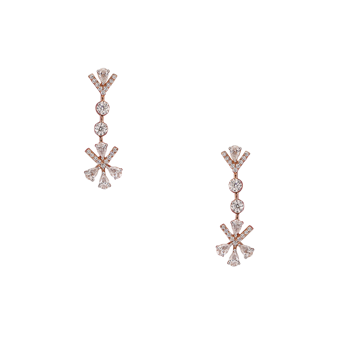 Diamond Earring Openset 18KT