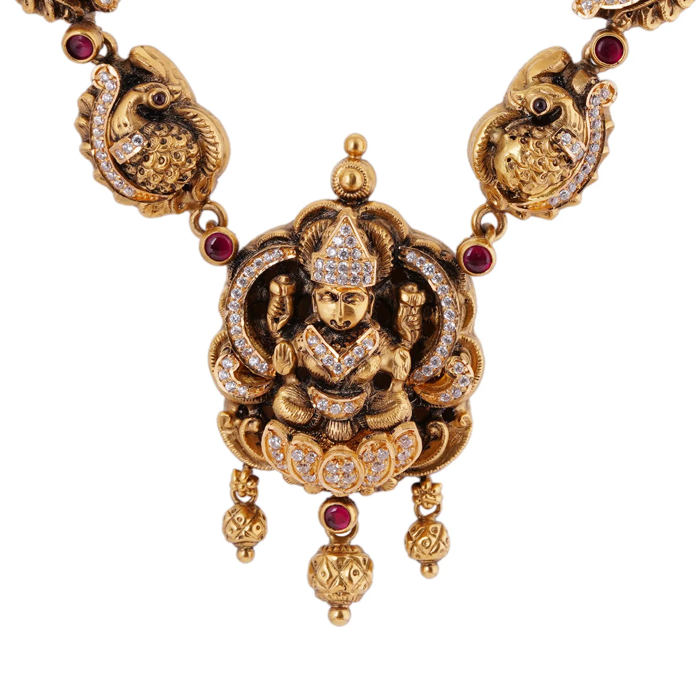 Regal- Lakshmi and Mayur Motif Necklace