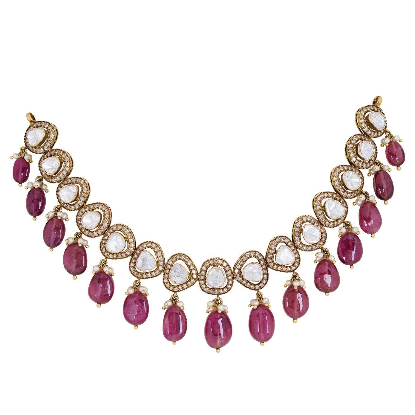 Diamond Polki 18kt Openset Necklace