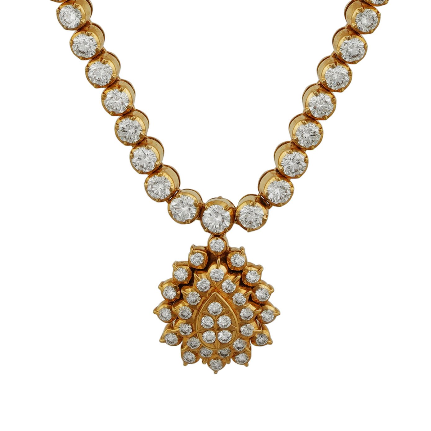 Diamond Necklace Close set 22kt
