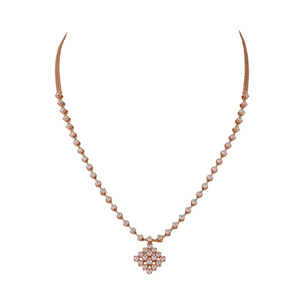 Diamond Necklace Open setting 18kt