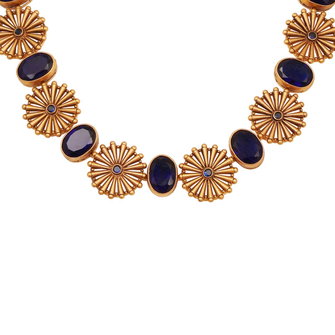Antique Blue Sapphire Necklace