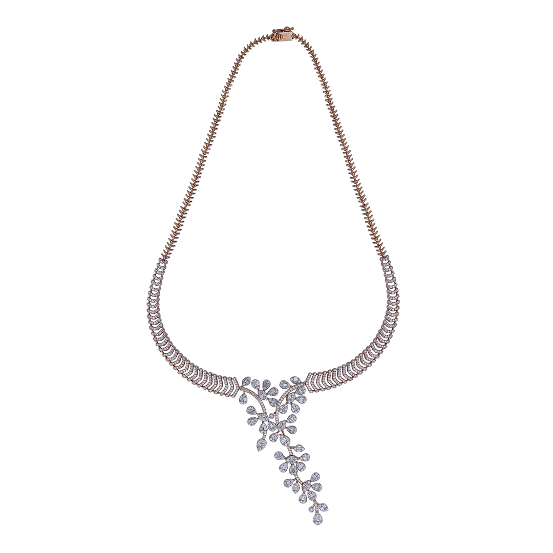 Diamond Necklace Open setting 18kt