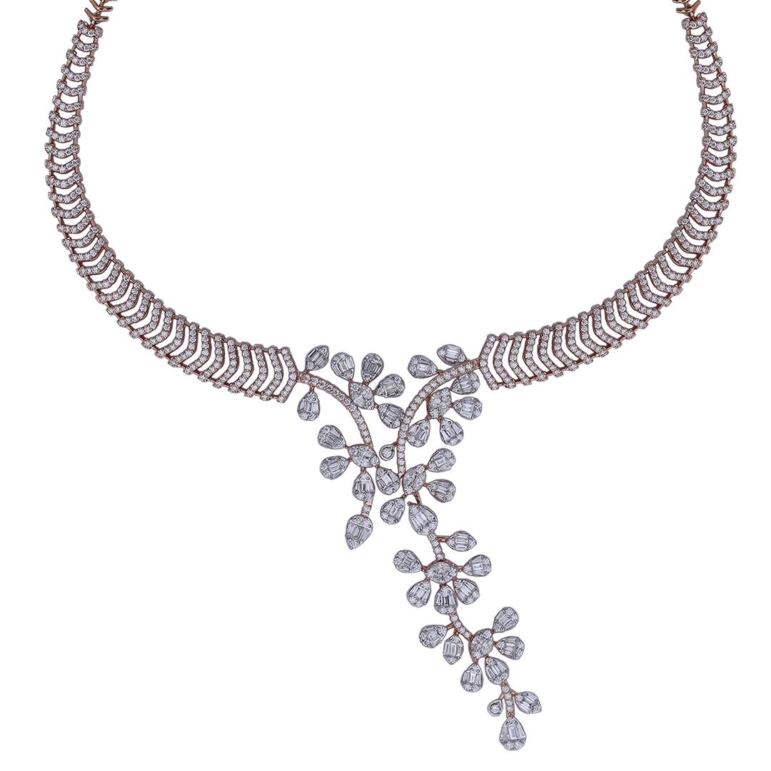 Diamond Necklace Open setting 18kt