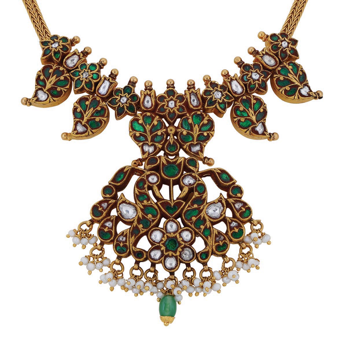Gold Antique Kundan Necklace