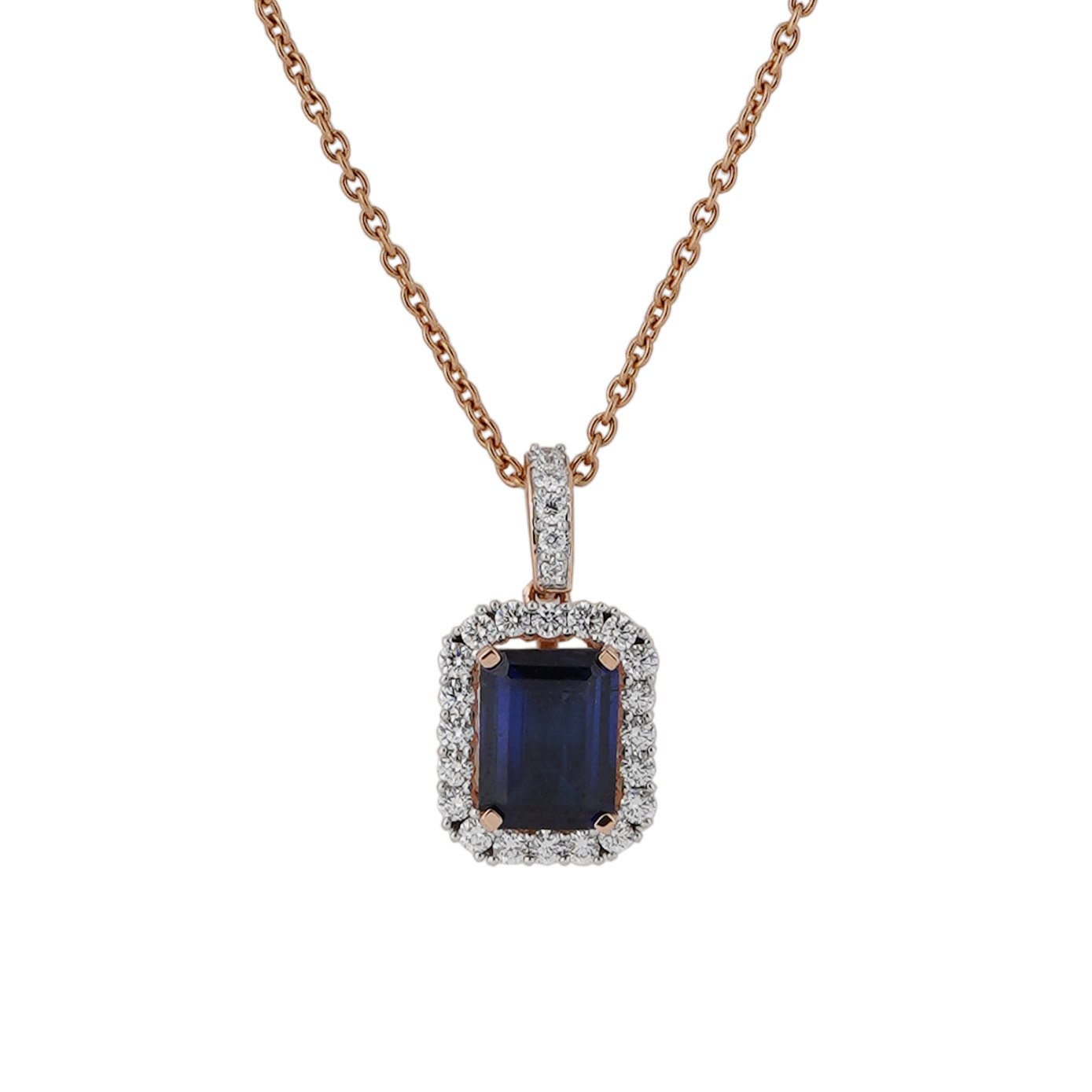 Diamond Pendant chain & earring