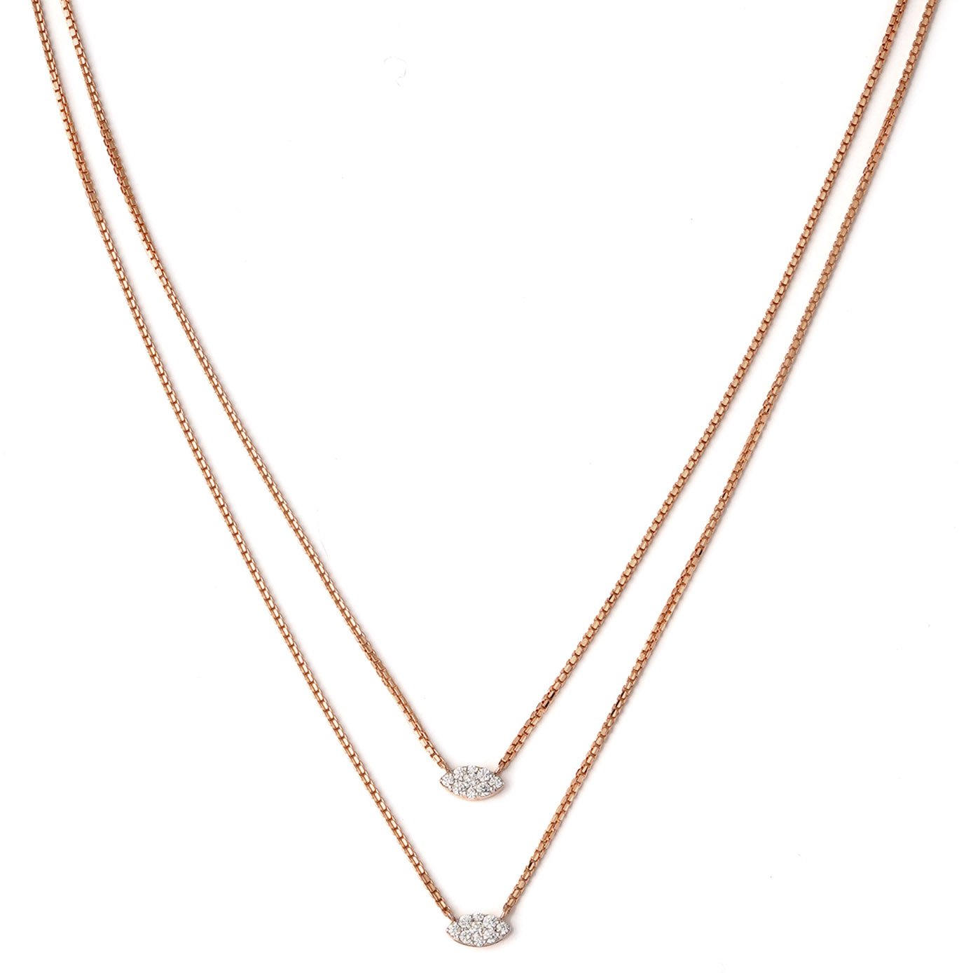 Diamond Pendant Chain Open set 18kt