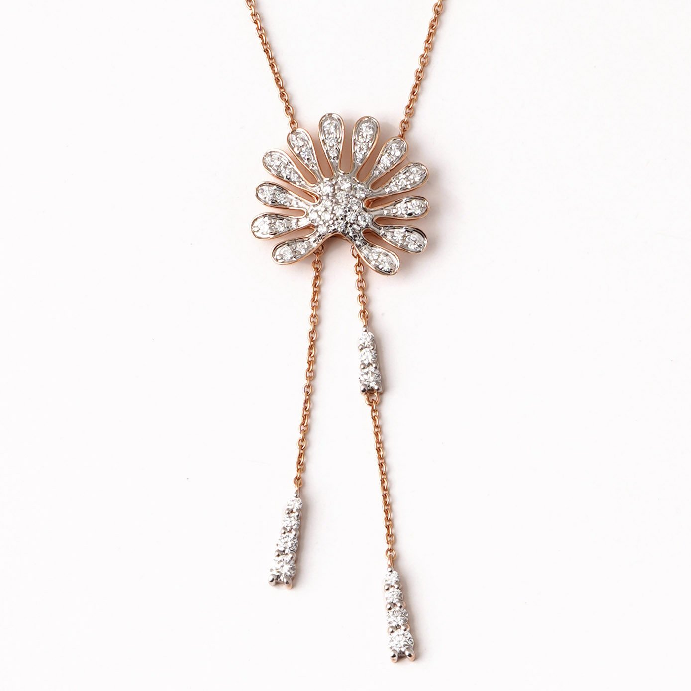 Diamond Pendant Chain Open set 18kt