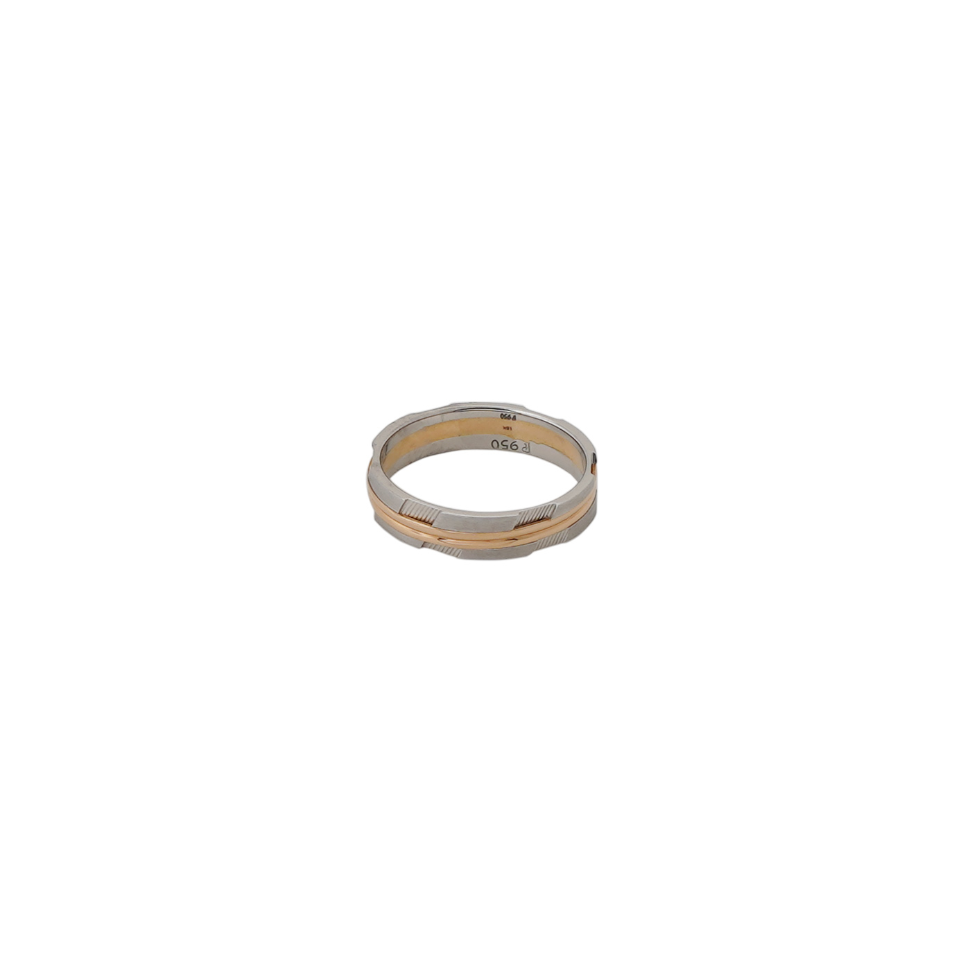 Platinum Ring with Rose Gold