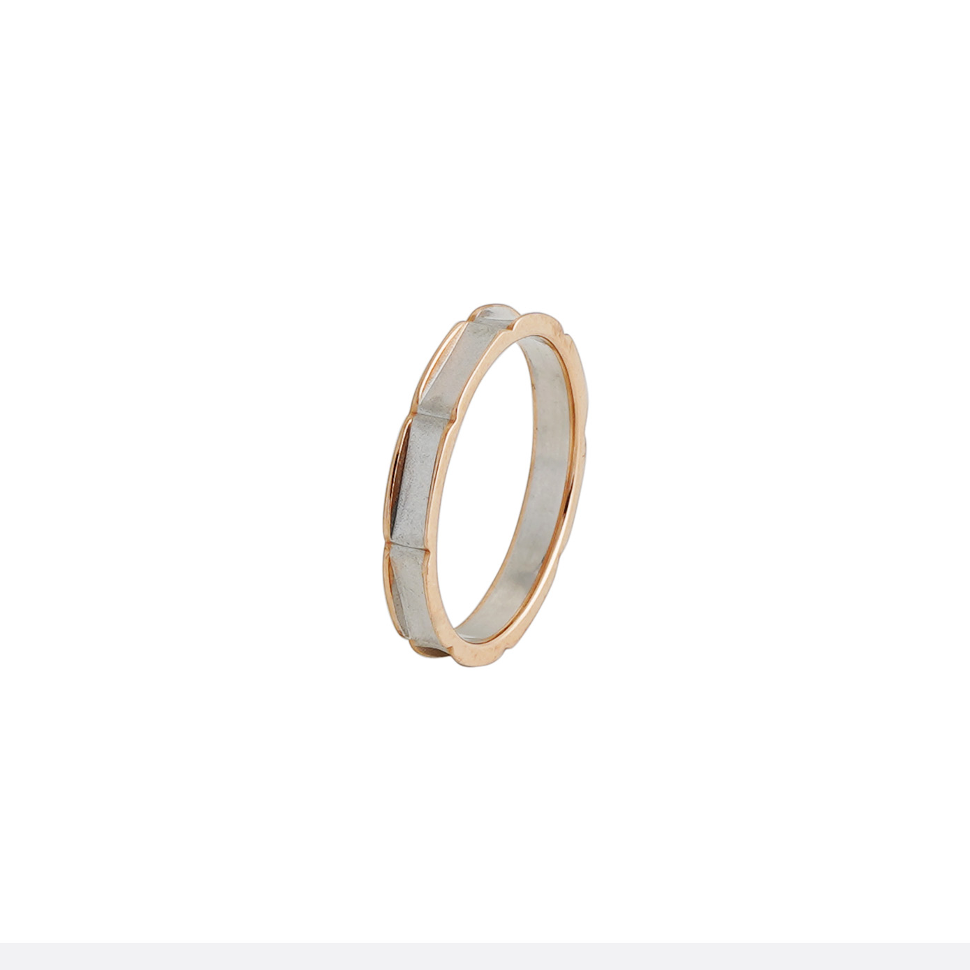 Platinum Ring with Rose Gold