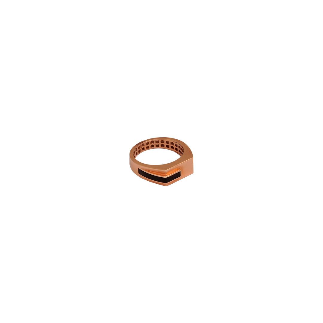 18kt Rose Gold Gents Stone Ring