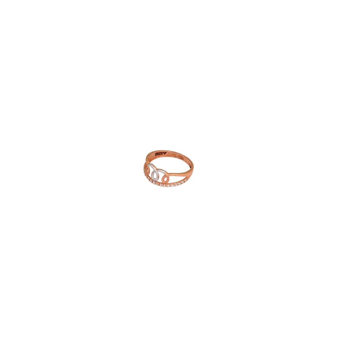 18kt Rose Gold Ladys Stone Ring