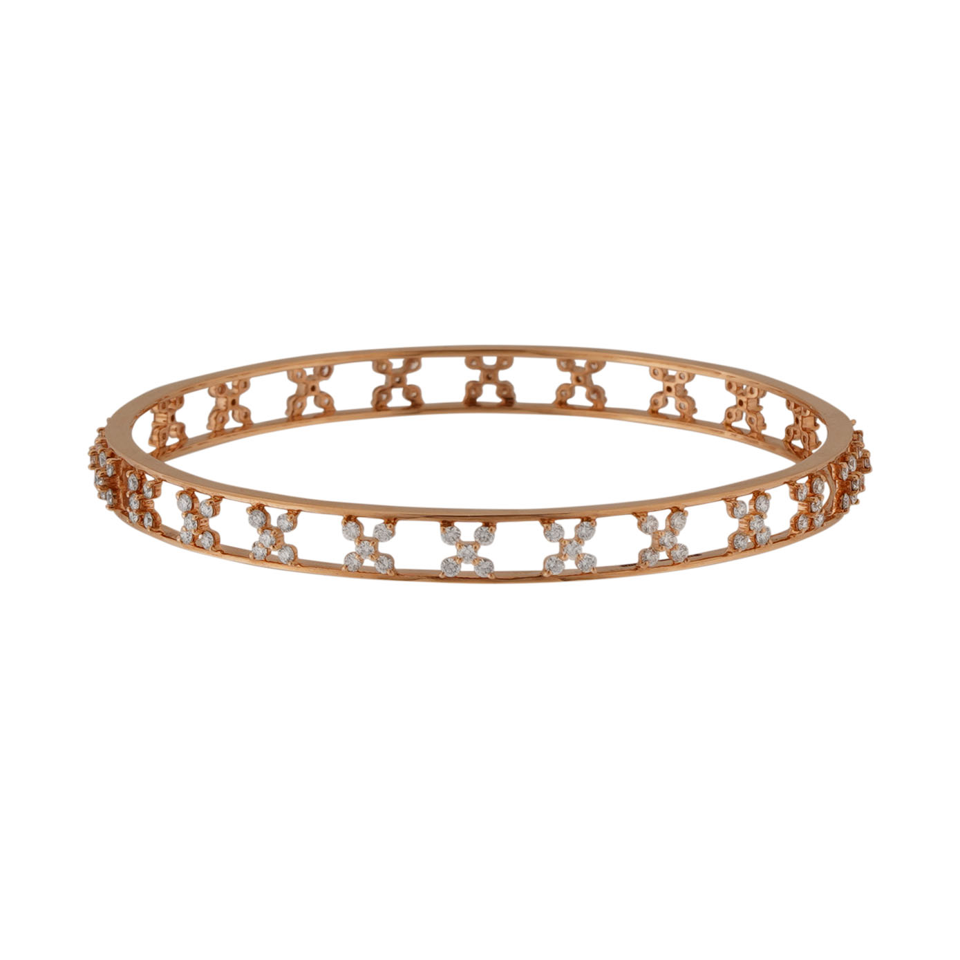 Diamond Bangle Open set 18kt set of 2