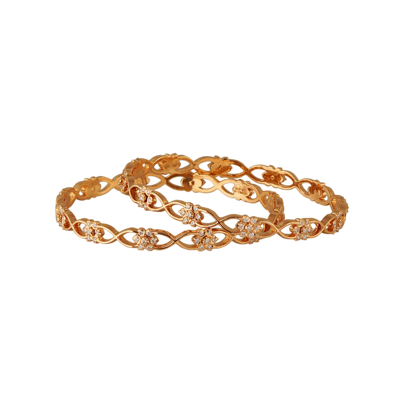 Diamond Bangle Close Setting 22kt