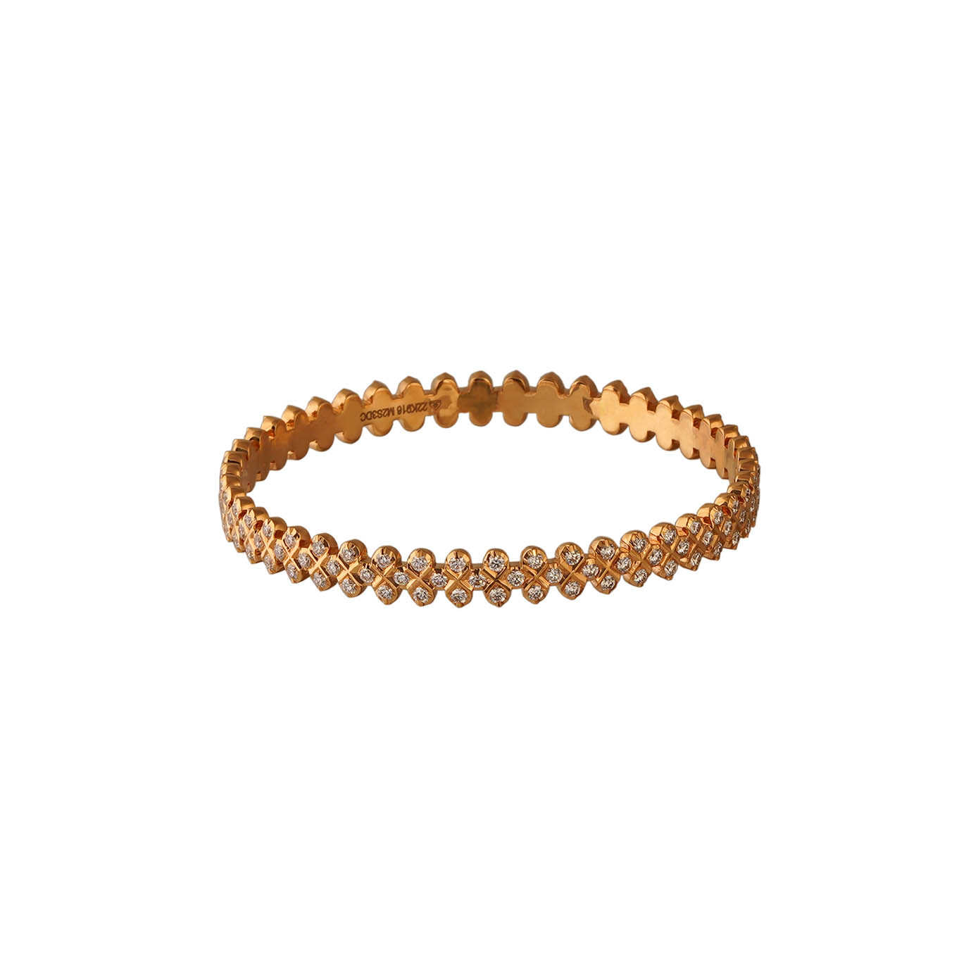 Diamond Bangle Close Setting 22kt