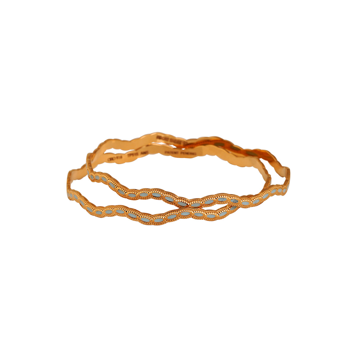 Laser Cutting Enamel Bangles Set of 2