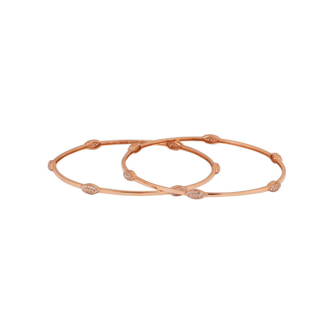 18kt rose gold stone bangle
