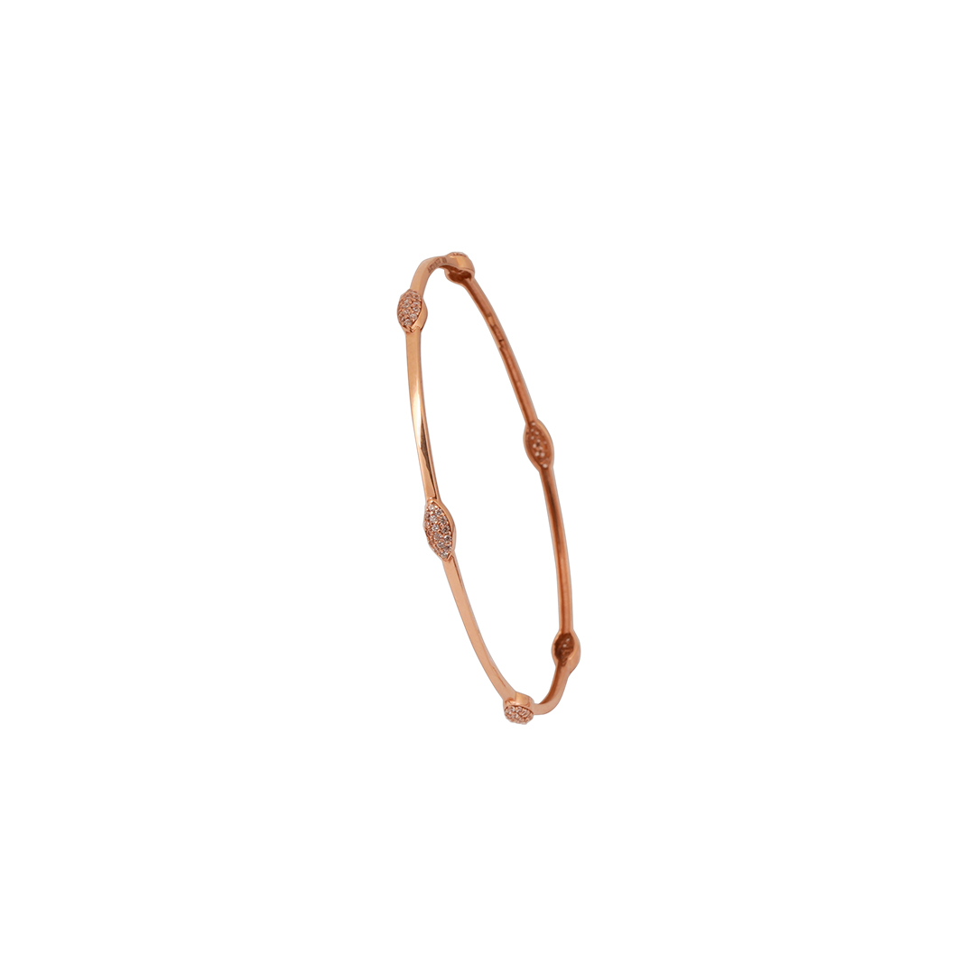 18kt rose gold stone bangle